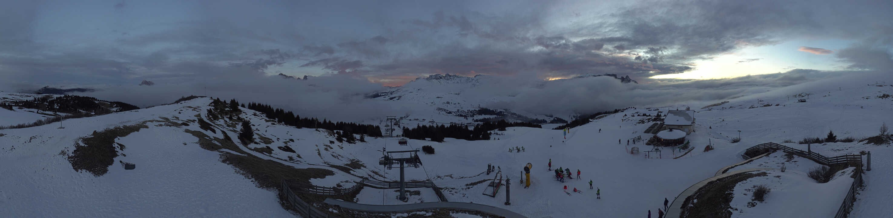 Archiv Foto Webcam Panorama der Seiser Alm von der Puflatsch Bergstation