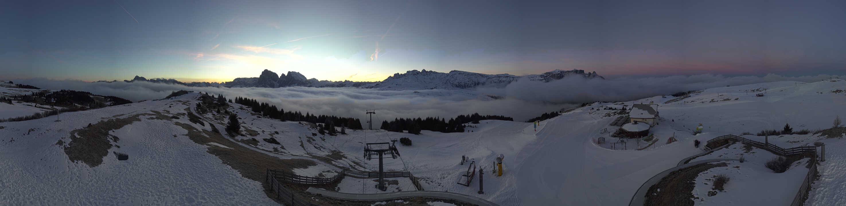 Archiv Foto Webcam Panorama der Seiser Alm von der Puflatsch Bergstation
