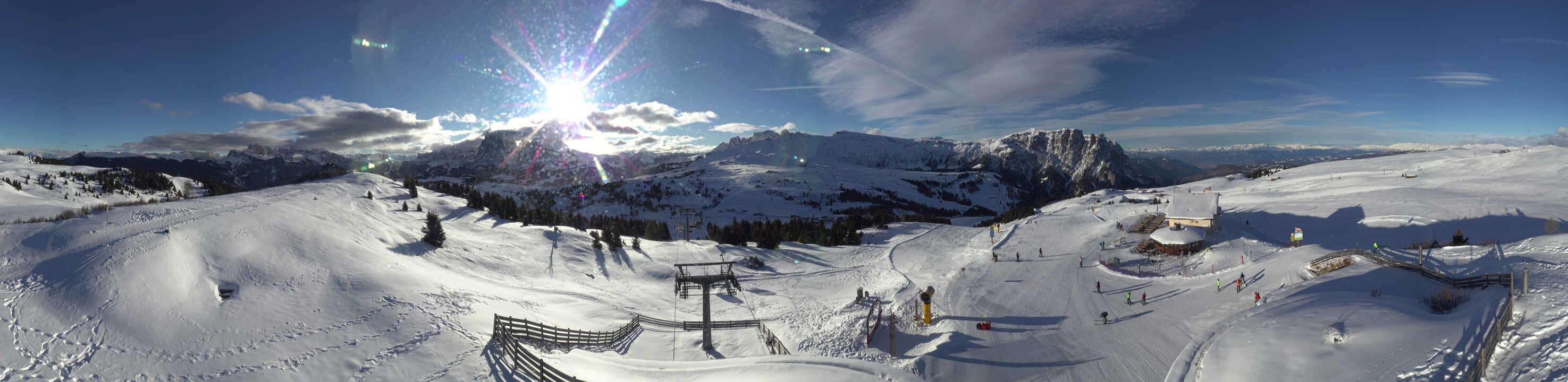 Archiv Foto Webcam Panorama der Seiser Alm von der Puflatsch Bergstation