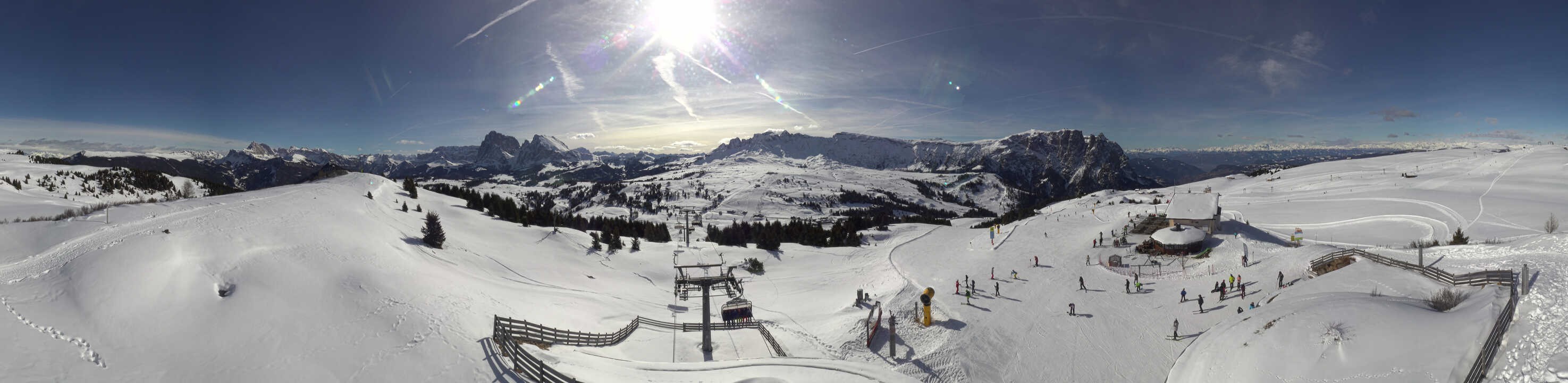 Archiv Foto Webcam Panorama der Seiser Alm von der Puflatsch Bergstation