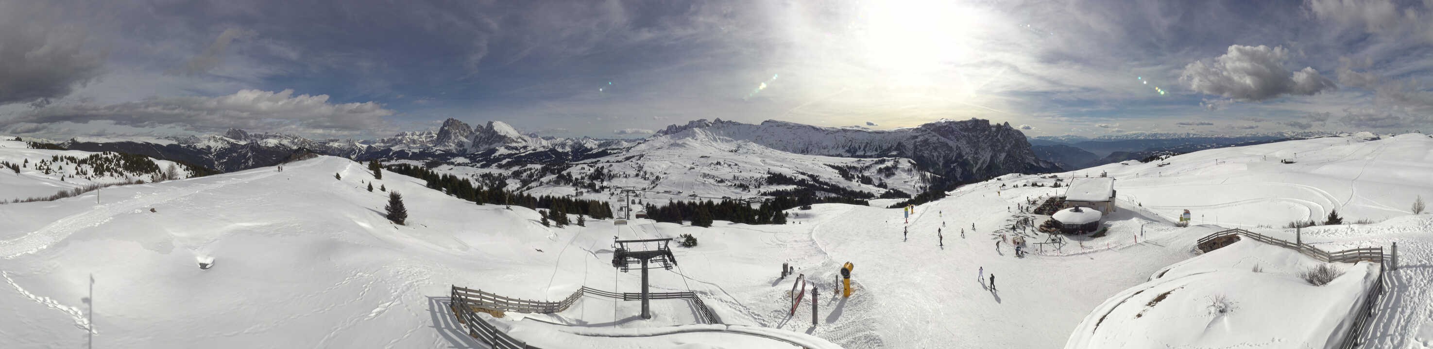 Archiv Foto Webcam Panorama der Seiser Alm von der Puflatsch Bergstation