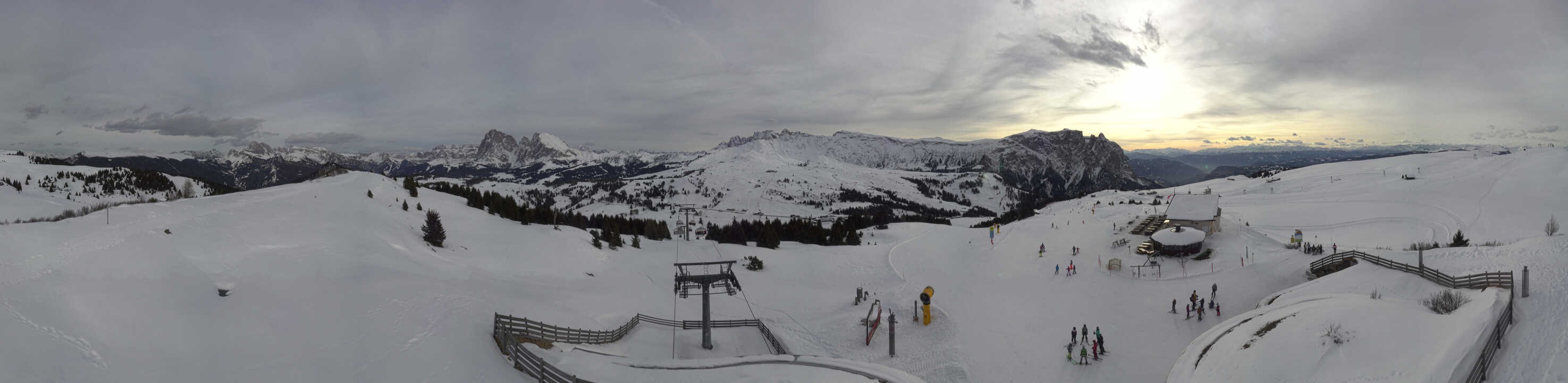 Archiv Foto Webcam Panorama der Seiser Alm von der Puflatsch Bergstation