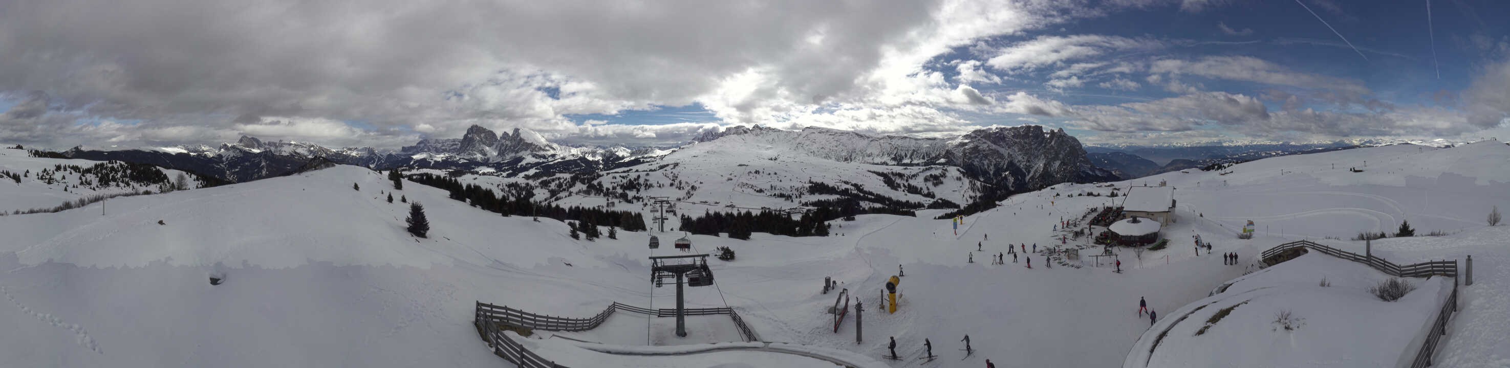 Archiv Foto Webcam Panorama der Seiser Alm von der Puflatsch Bergstation