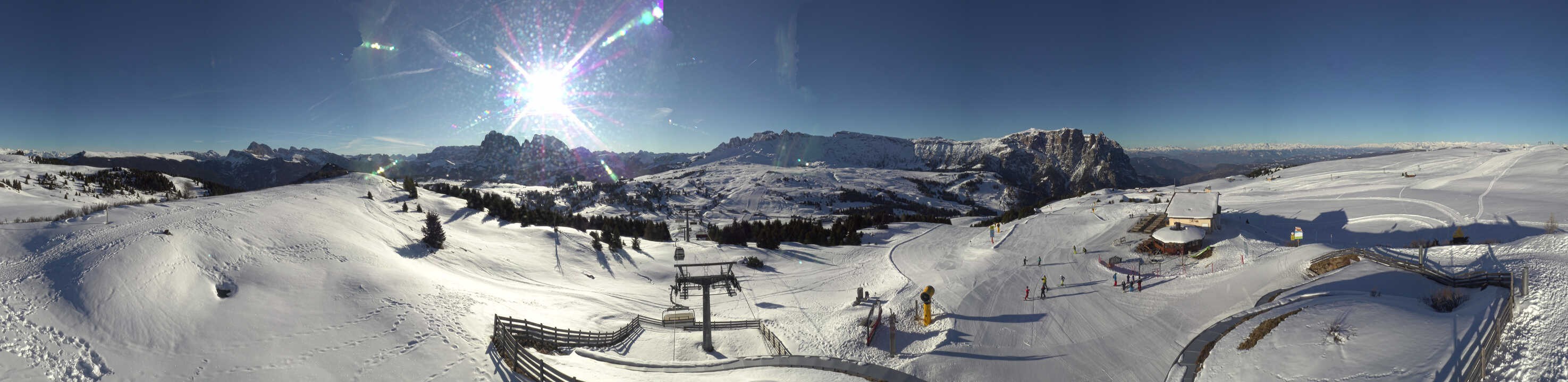 Archiv Foto Webcam Panorama der Seiser Alm von der Puflatsch Bergstation