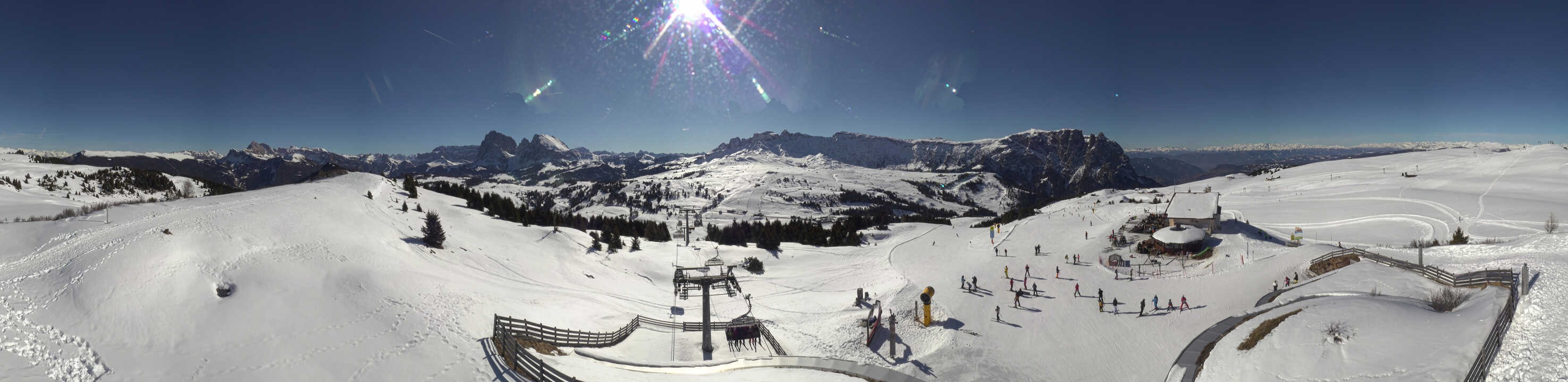 Archiv Foto Webcam Panorama der Seiser Alm von der Puflatsch Bergstation