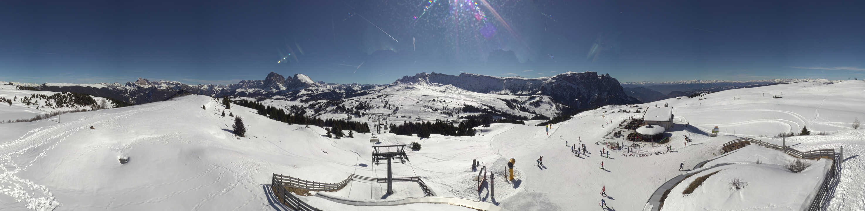 Archiv Foto Webcam Panorama der Seiser Alm von der Puflatsch Bergstation
