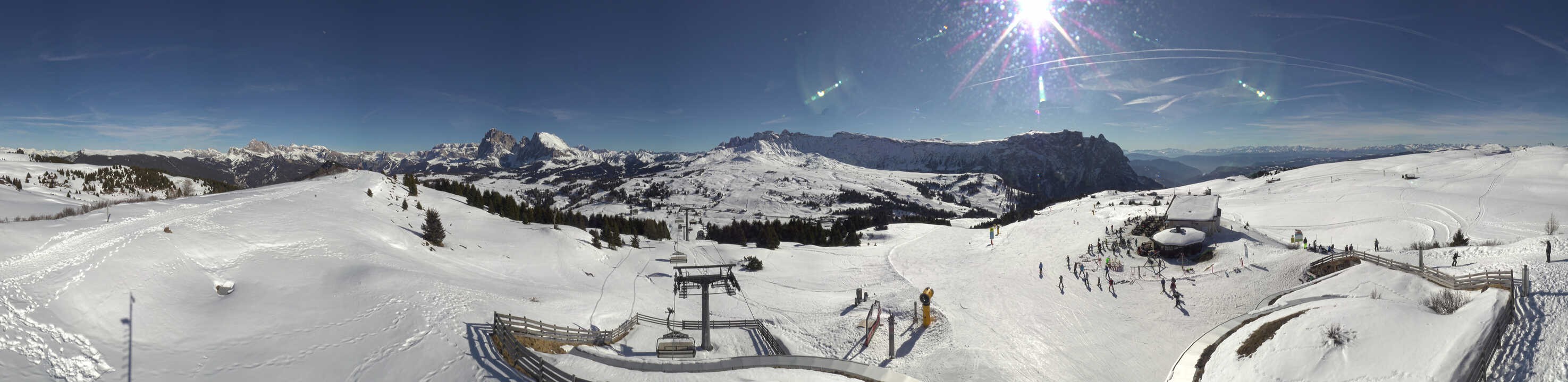 Archiv Foto Webcam Panorama der Seiser Alm von der Puflatsch Bergstation