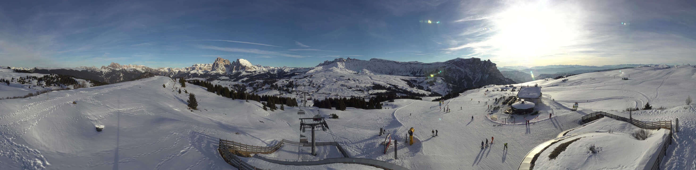 Archiv Foto Webcam Panorama der Seiser Alm von der Puflatsch Bergstation