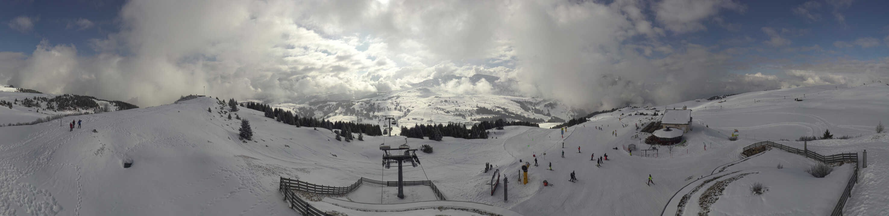 Archived image Webcam Alpe di Siusi: View from the Puflatsch Mountain Station