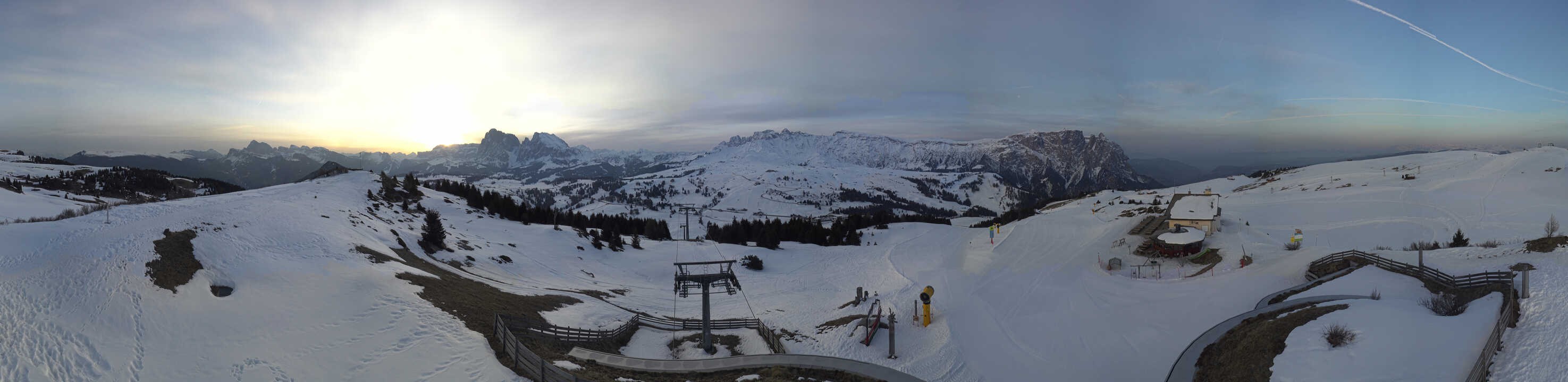 Archiv Foto Webcam Panorama der Seiser Alm von der Puflatsch Bergstation