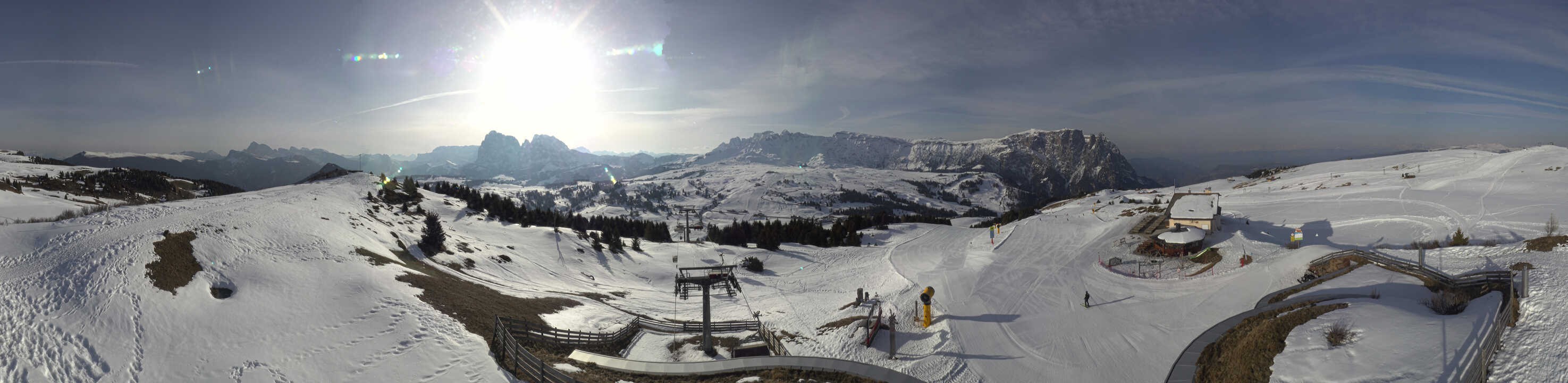 Archiv Foto Webcam Panorama der Seiser Alm von der Puflatsch Bergstation