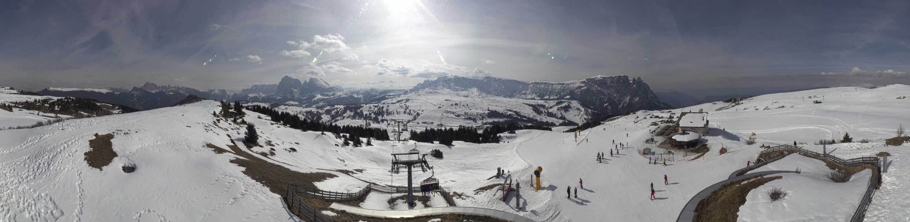 Archiv Foto Webcam Panorama der Seiser Alm von der Puflatsch Bergstation