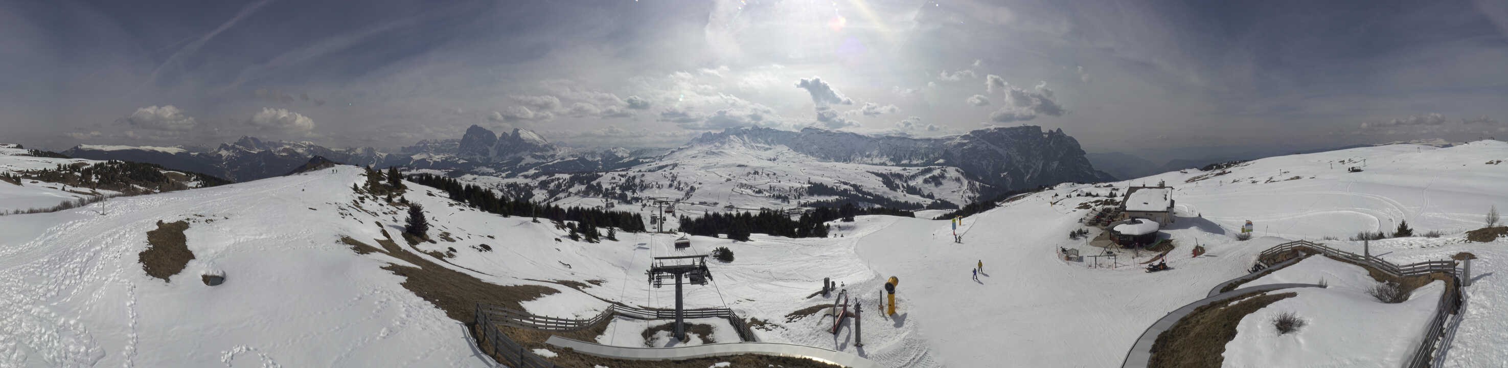 Archiv Foto Webcam Panorama der Seiser Alm von der Puflatsch Bergstation