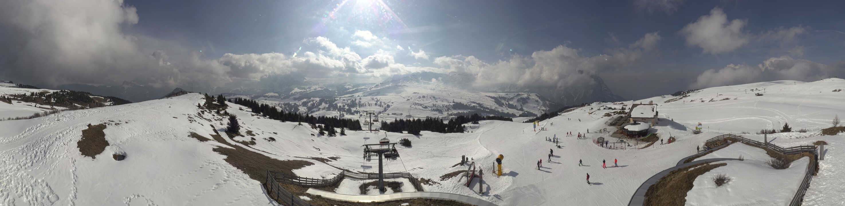 Archiv Foto Webcam Panorama der Seiser Alm von der Puflatsch Bergstation