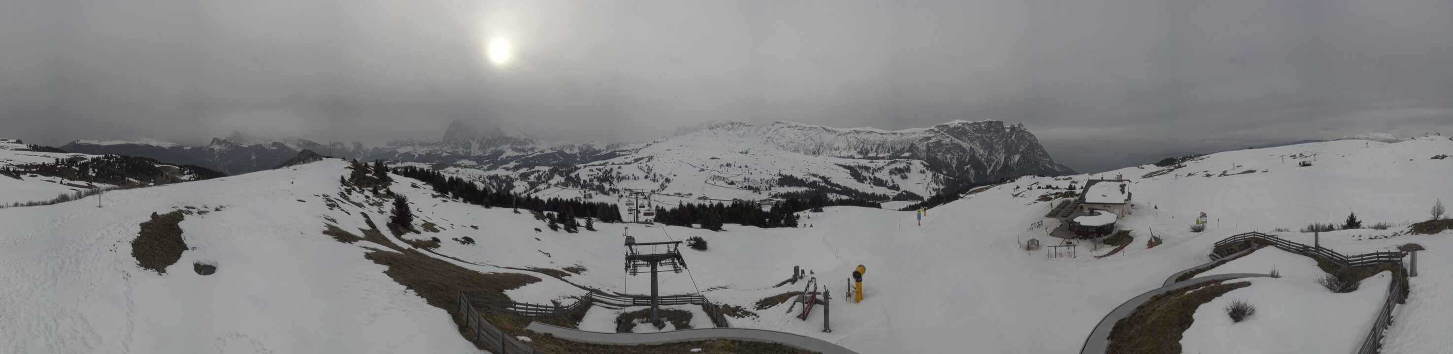 Archiv Foto Webcam Panorama der Seiser Alm von der Puflatsch Bergstation