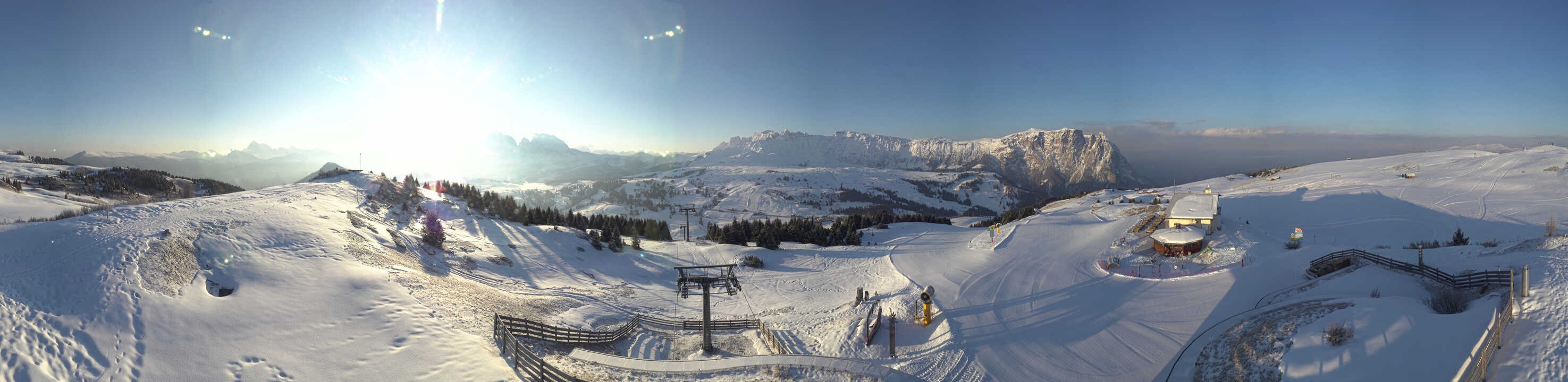Archiv Foto Webcam Panorama der Seiser Alm von der Puflatsch Bergstation