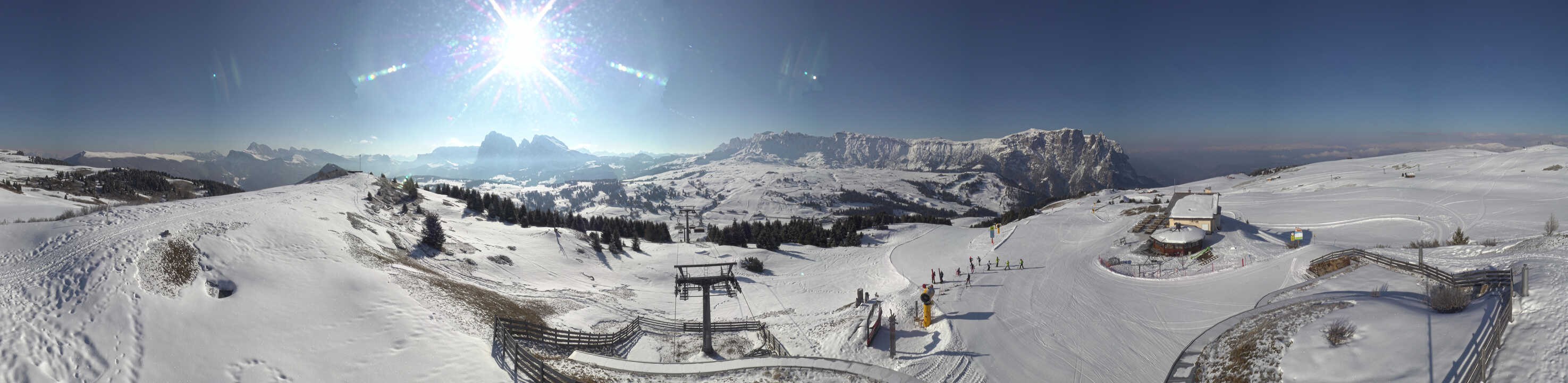 Archiv Foto Webcam Panorama der Seiser Alm von der Puflatsch Bergstation