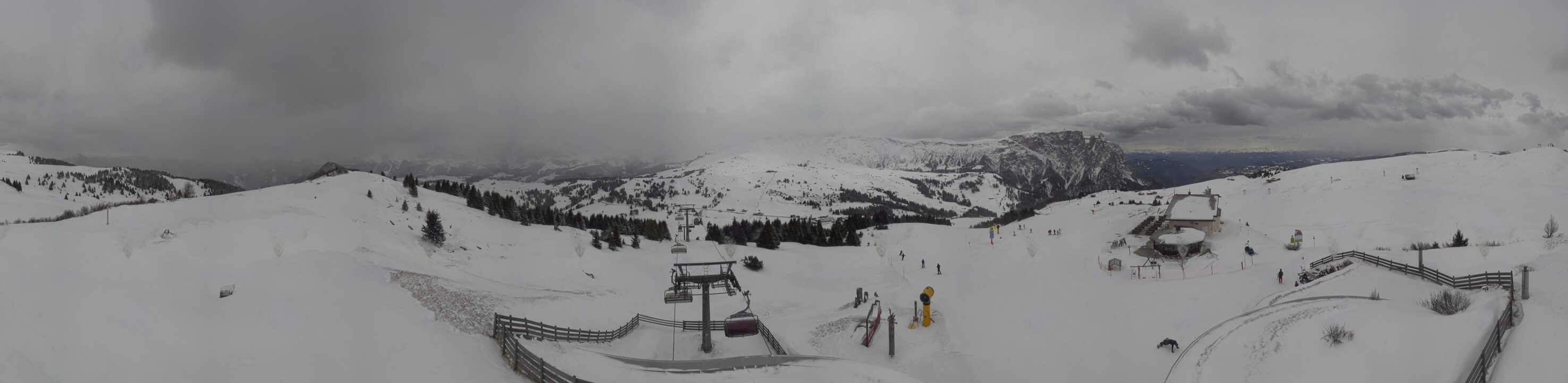 Archiv Foto Webcam Panorama der Seiser Alm von der Puflatsch Bergstation