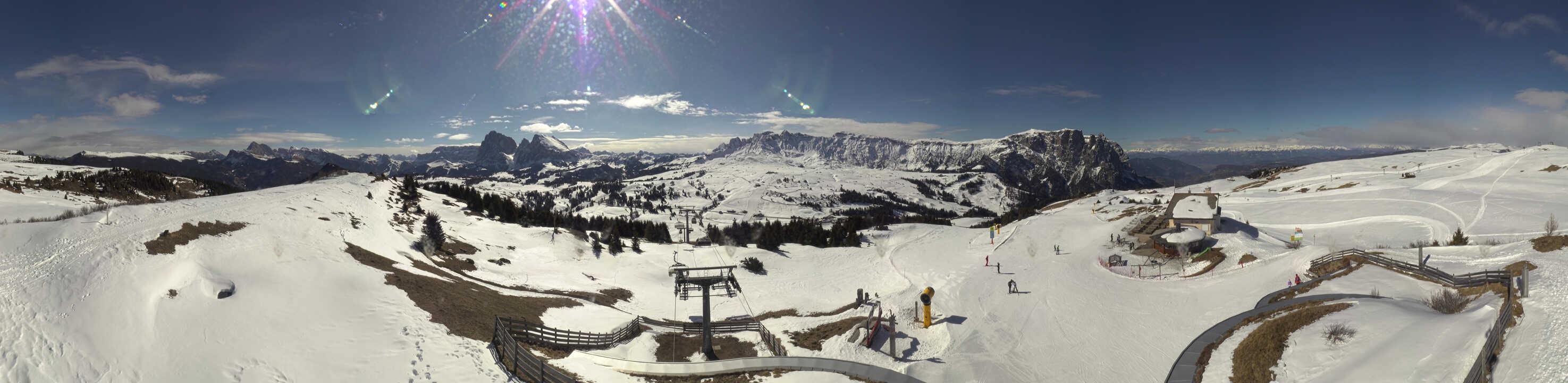 Archiv Foto Webcam Panorama der Seiser Alm von der Puflatsch Bergstation