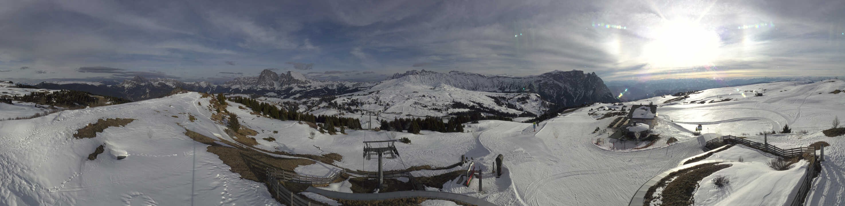 Archiv Foto Webcam Panorama der Seiser Alm von der Puflatsch Bergstation