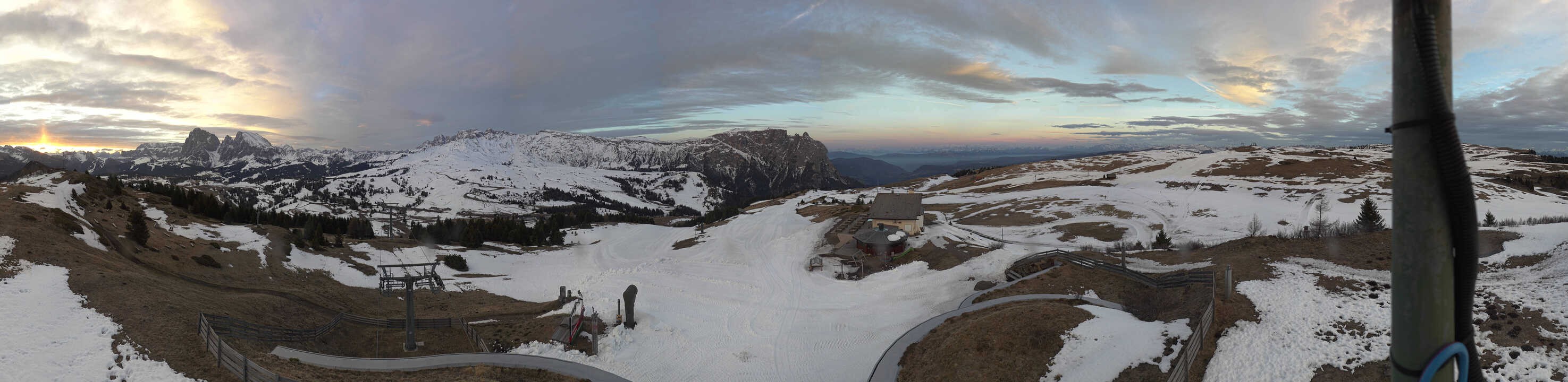 Archiv Foto Webcam Panorama der Seiser Alm von der Puflatsch Bergstation