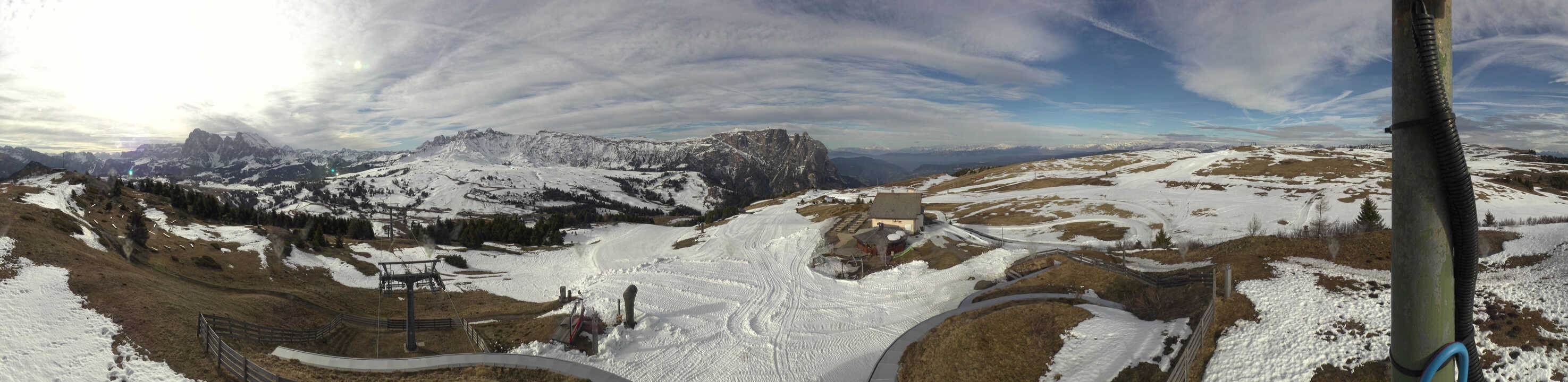Archiv Foto Webcam Panorama der Seiser Alm von der Puflatsch Bergstation
