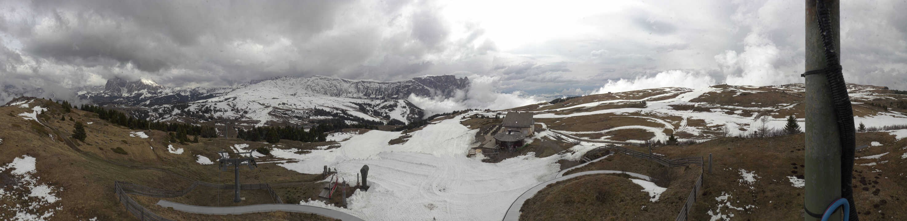 Archiv Foto Webcam Panorama der Seiser Alm von der Puflatsch Bergstation