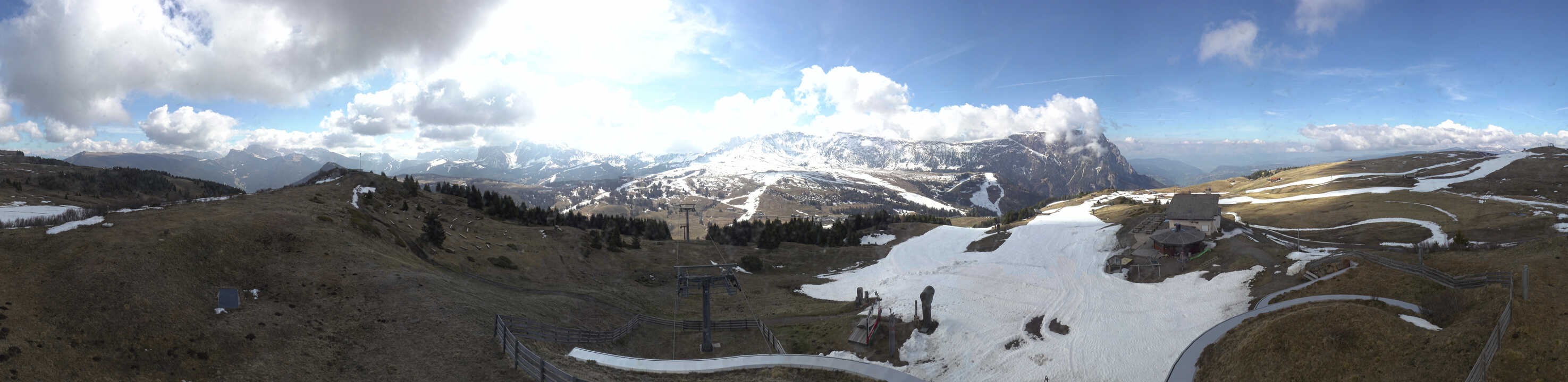 Archiv Foto Webcam Panorama der Seiser Alm von der Puflatsch Bergstation