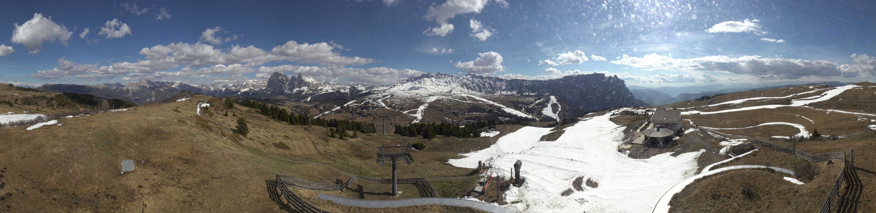 Archiv Foto Webcam Panorama der Seiser Alm von der Puflatsch Bergstation