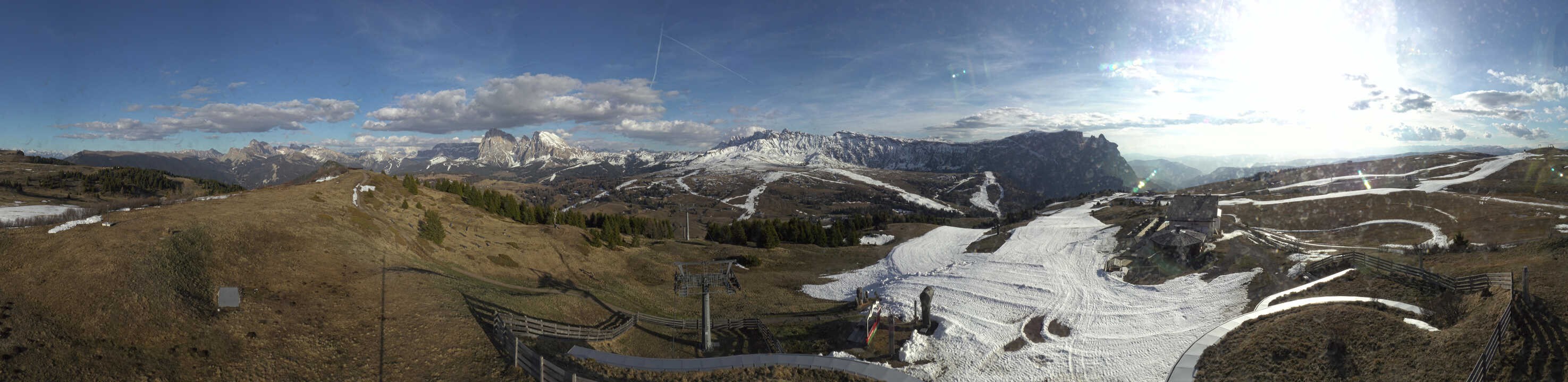 Archiv Foto Webcam Panorama der Seiser Alm von der Puflatsch Bergstation