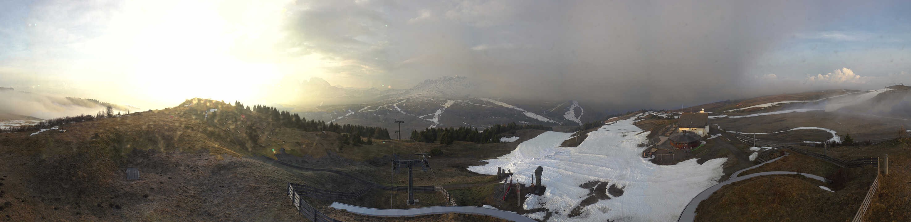 Archiv Foto Webcam Panorama der Seiser Alm von der Puflatsch Bergstation