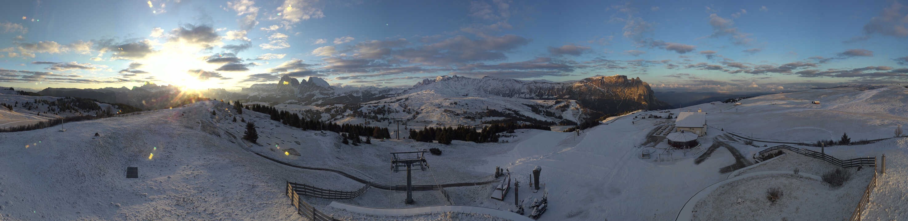 Archiv Foto Webcam Panorama der Seiser Alm von der Puflatsch Bergstation
