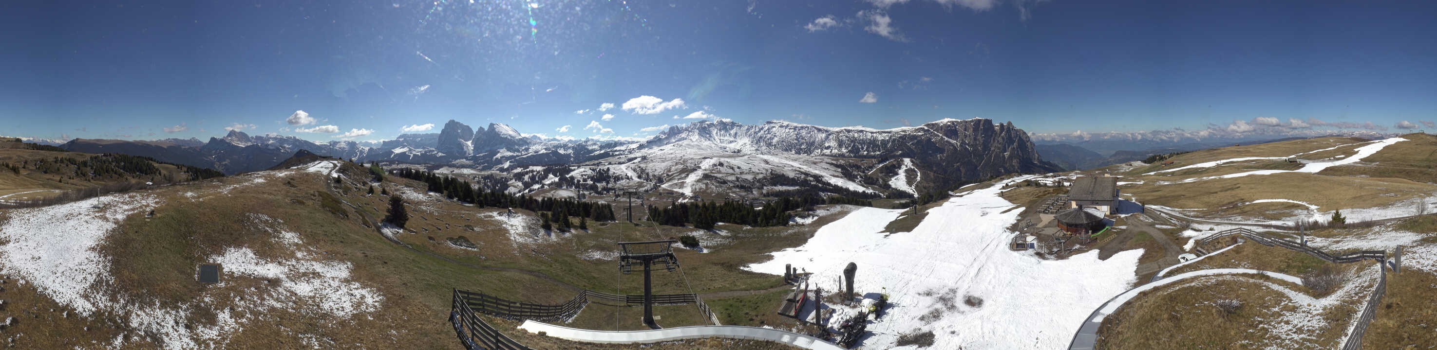 Archiv Foto Webcam Panorama der Seiser Alm von der Puflatsch Bergstation