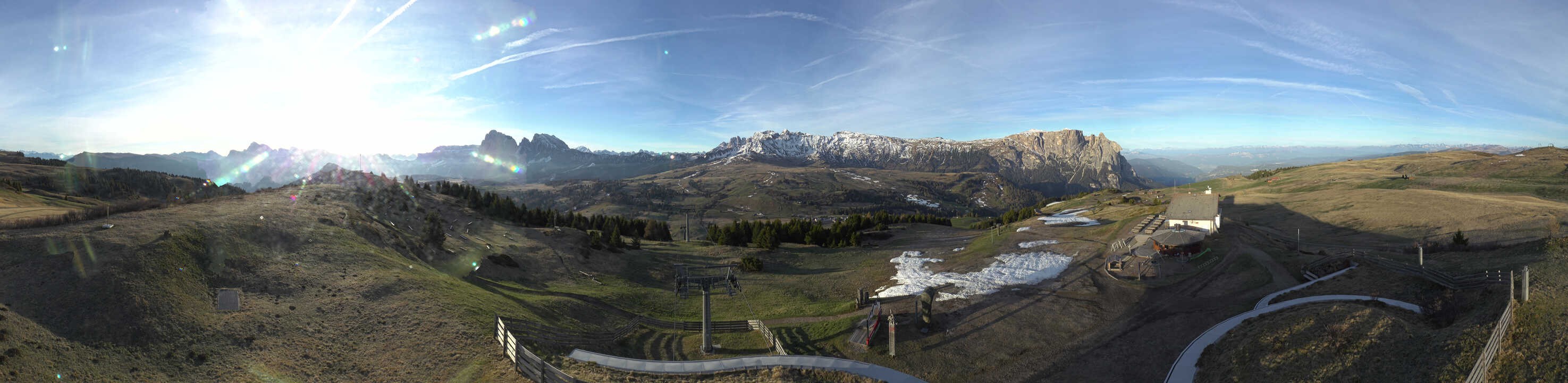 Archiv Foto Webcam Panorama der Seiser Alm von der Puflatsch Bergstation