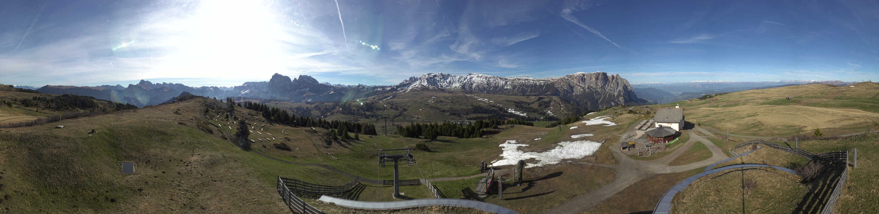 Archiv Foto Webcam Panorama der Seiser Alm von der Puflatsch Bergstation
