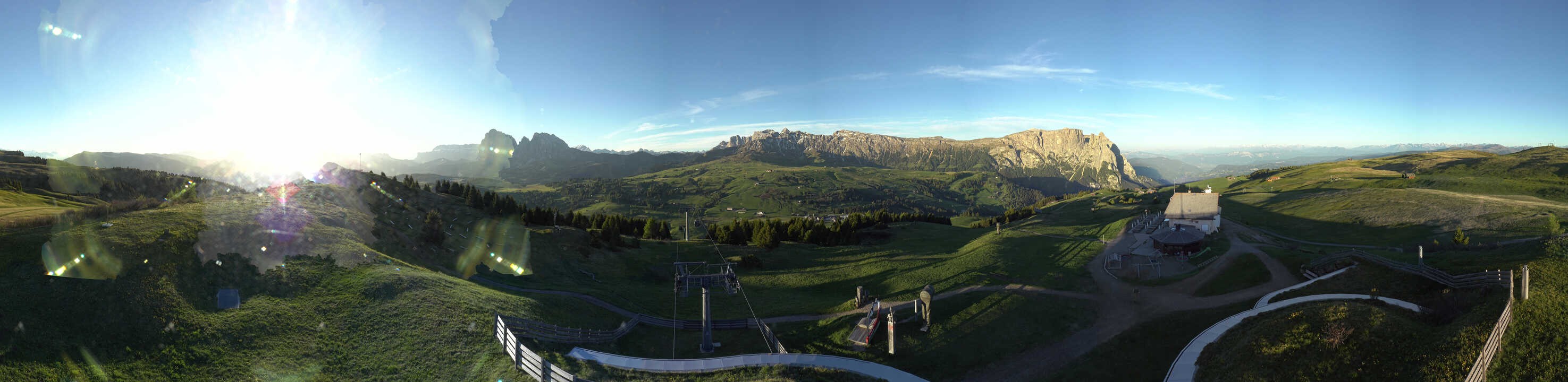 Archived image Webcam Alpe di Siusi: View from the Puflatsch Mountain Station