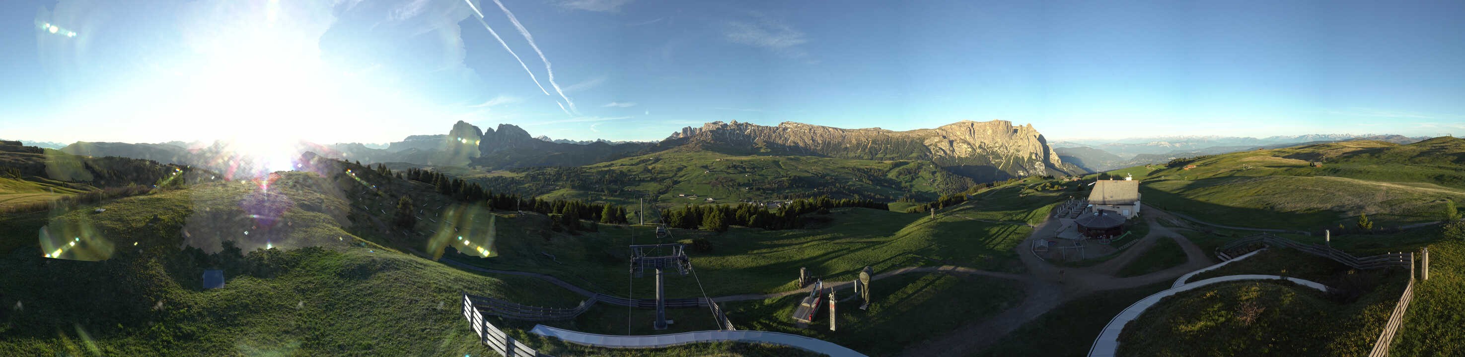 Archiv Foto Webcam Panorama der Seiser Alm von der Puflatsch Bergstation