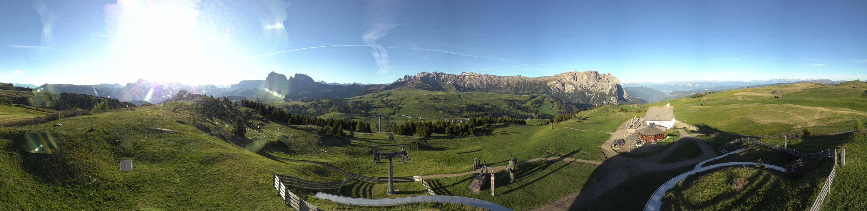 Archiv Foto Webcam Panorama der Seiser Alm von der Puflatsch Bergstation