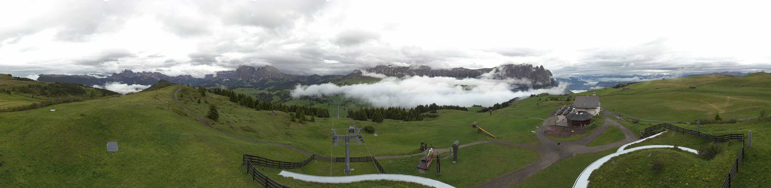 Archived image Webcam Alpe di Siusi: View from the Puflatsch Mountain Station