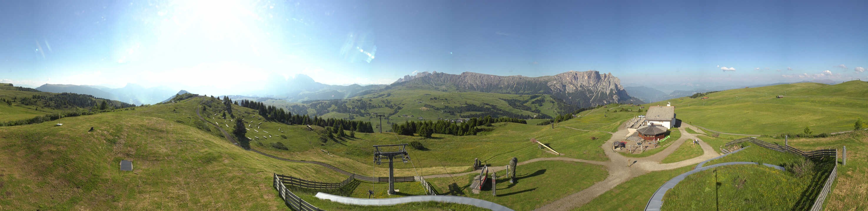 Archiv Foto Webcam Panorama der Seiser Alm von der Puflatsch Bergstation