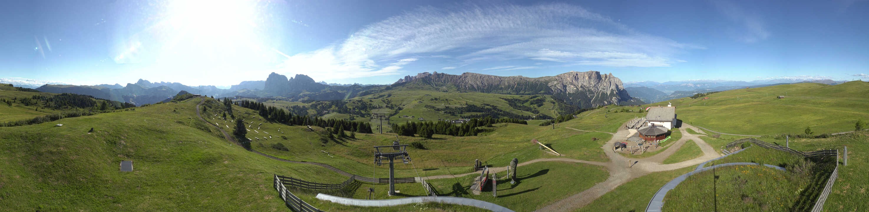 Archived image Webcam Alpe di Siusi: View from the Puflatsch Mountain Station
