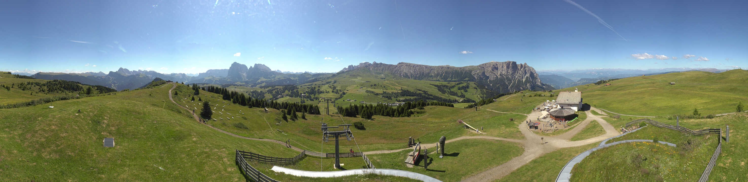 Archiv Foto Webcam Panorama der Seiser Alm von der Puflatsch Bergstation