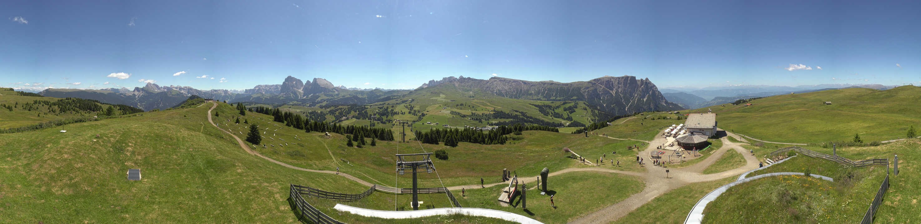 Archiv Foto Webcam Panorama der Seiser Alm von der Puflatsch Bergstation