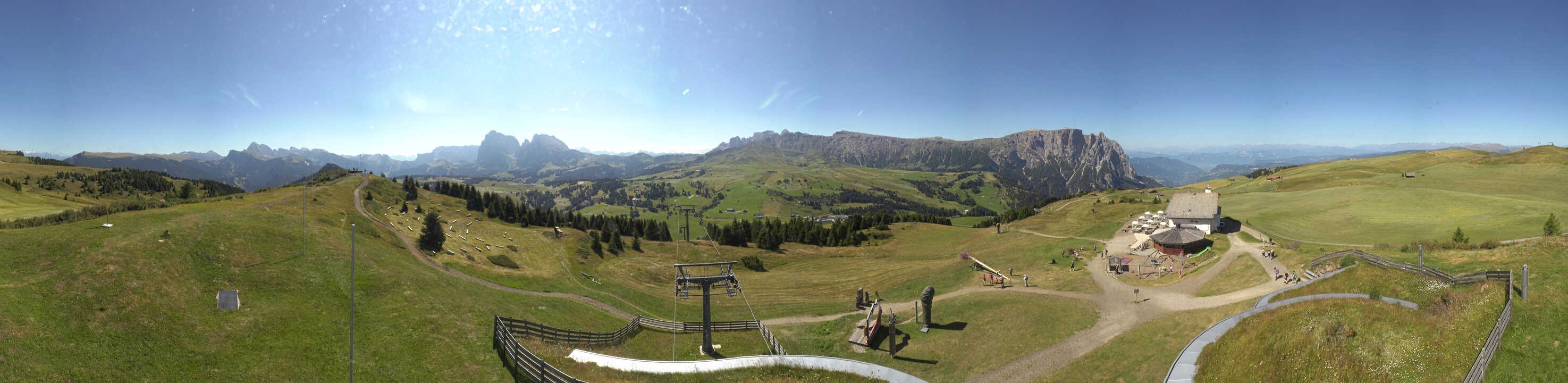 Archiv Foto Webcam Panorama der Seiser Alm von der Puflatsch Bergstation