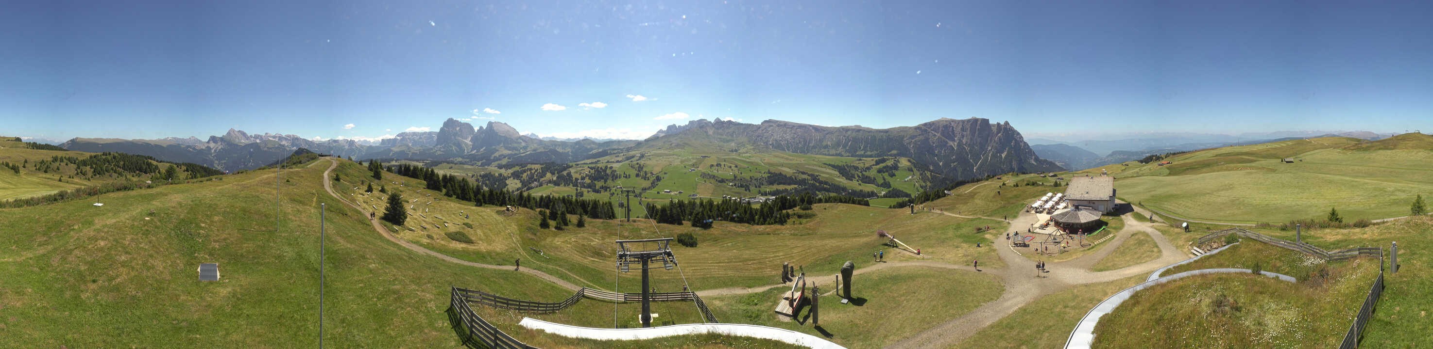 Archiv Foto Webcam Panorama der Seiser Alm von der Puflatsch Bergstation