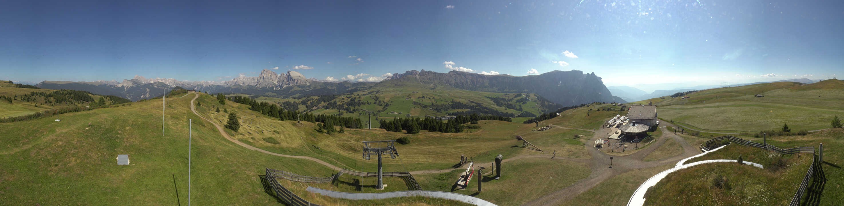 Archiv Foto Webcam Panorama der Seiser Alm von der Puflatsch Bergstation