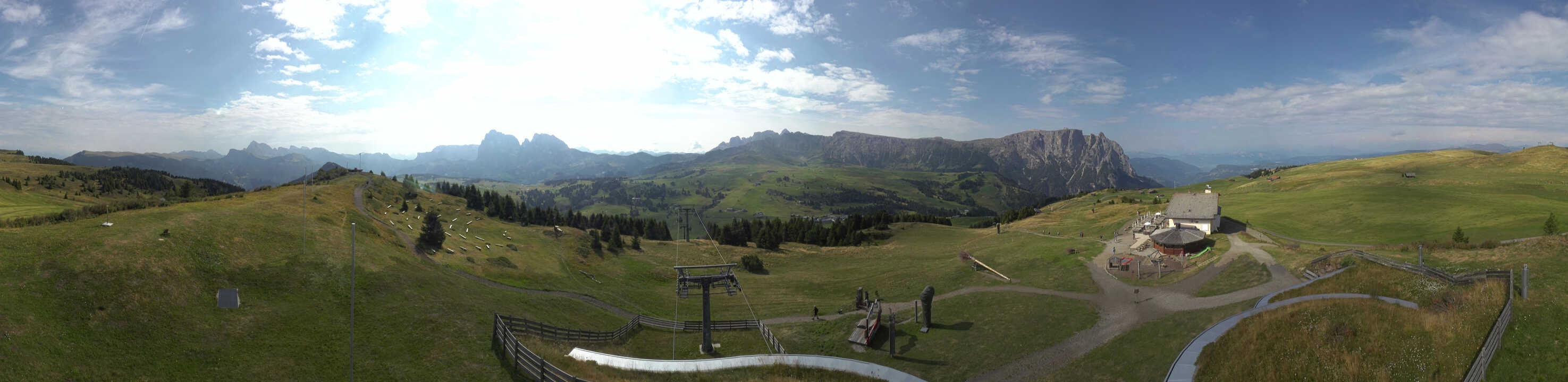 Archiv Foto Webcam Panorama der Seiser Alm von der Puflatsch Bergstation