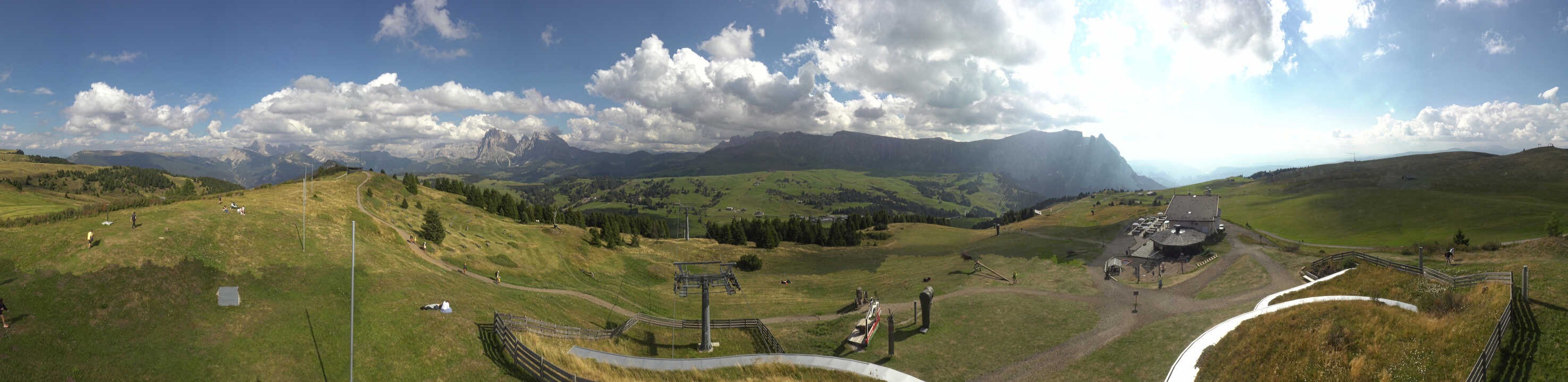 Archived image Webcam Alpe di Siusi: View from the Puflatsch Mountain Station