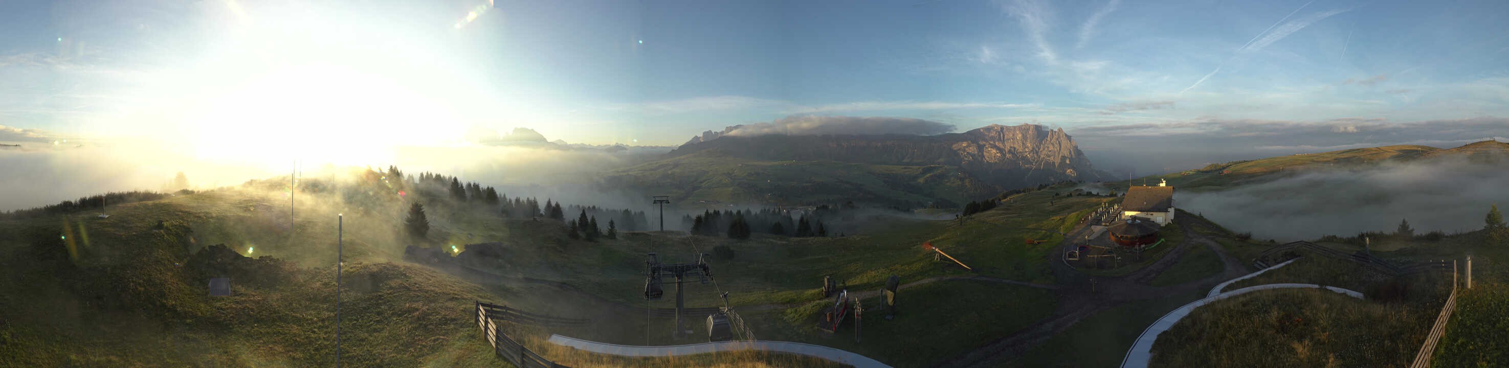 Archiv Foto Webcam Panorama der Seiser Alm von der Puflatsch Bergstation