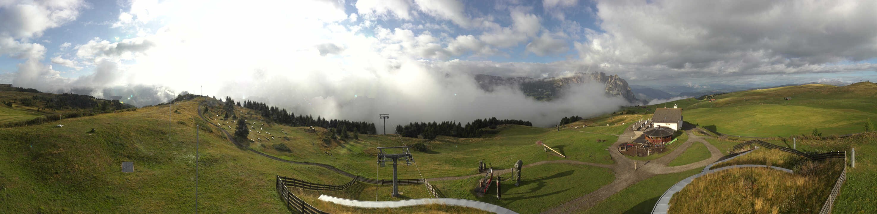 Archived image Webcam Alpe di Siusi: View from the Puflatsch Mountain Station